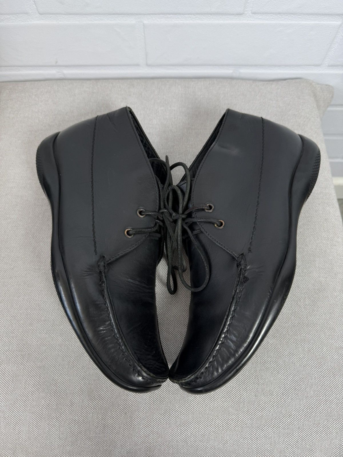 Prada PRADA Men's Boots Black Leather Size 7 Size US 7 / EU 40 - 4 Thumbnail