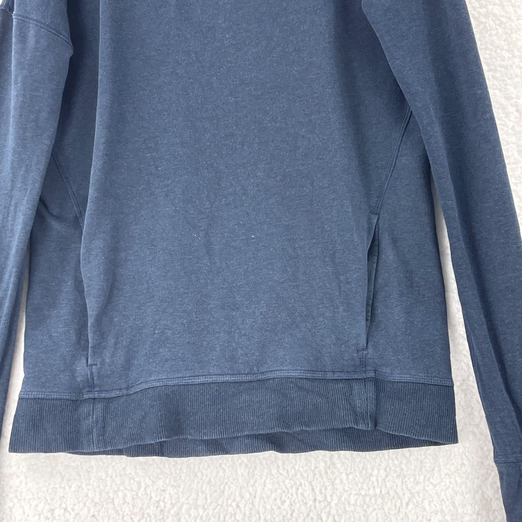 Lululemon Lululemon Stress Less Long Sleeve Hoodie Womens Size 4 Blue Pullover Knit Hoodie Pullover Sweatshirt with Pockets Size S / US 4 / IT 40 - 5 Thumbnail