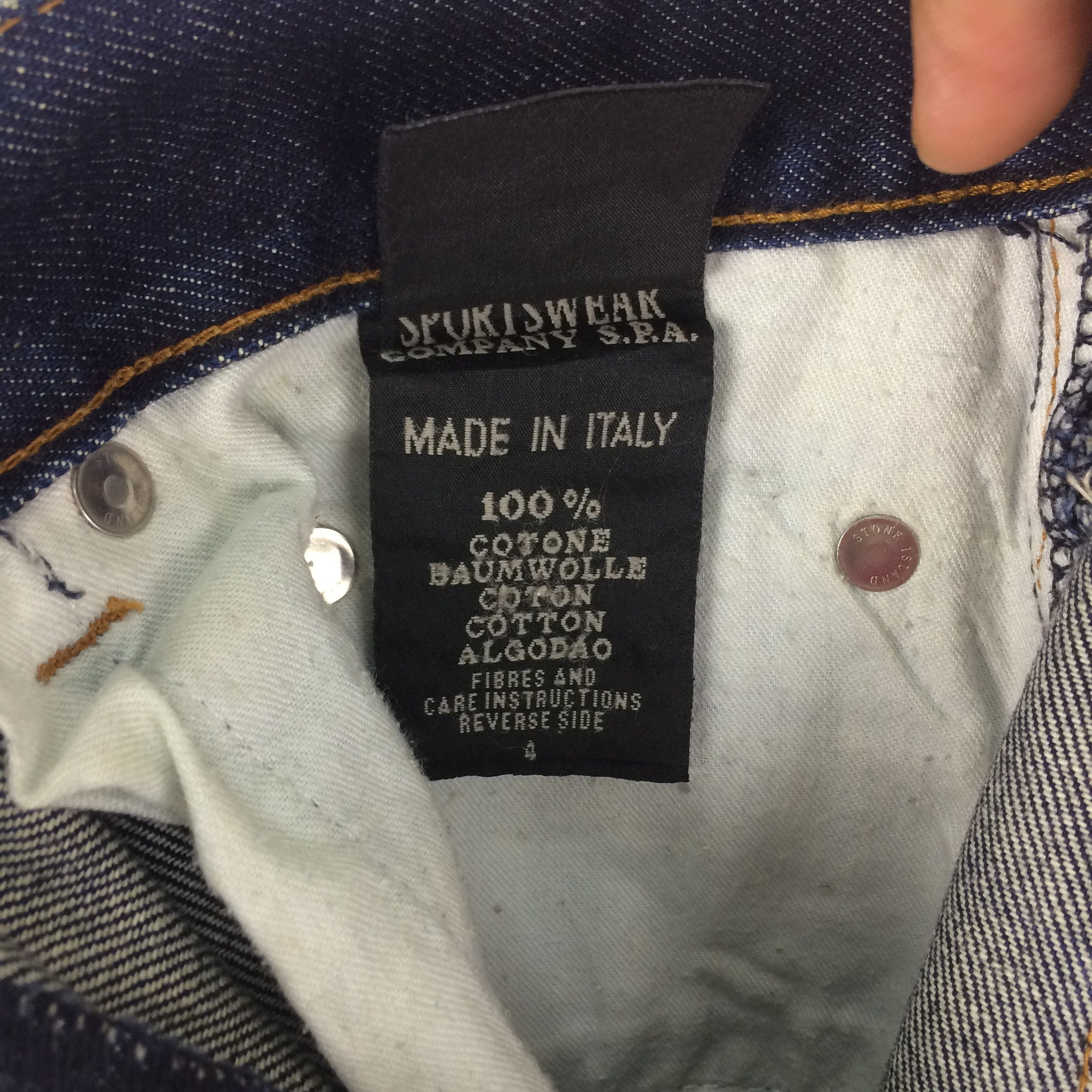 Stone Island X5 Genuine Stone Island Blue Jeans MADE IN ITALY W31 L42 Size US 31 - 8 Thumbnail