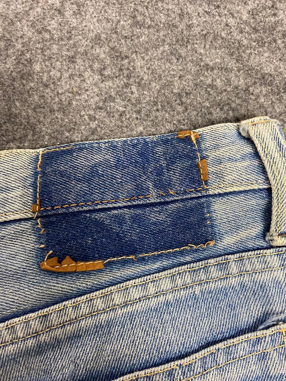Japanese Brand vintage big mountain distressed reworked denim Size US 30 / EU 46 - 5 Thumbnail
