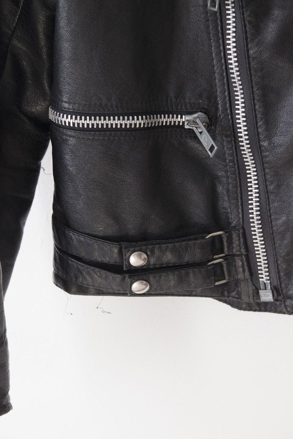 Vintage Vintage 1980's waxed coton faux leather perfecto jacket Size US S / EU 44-46 / 1 - 3 Thumbnail