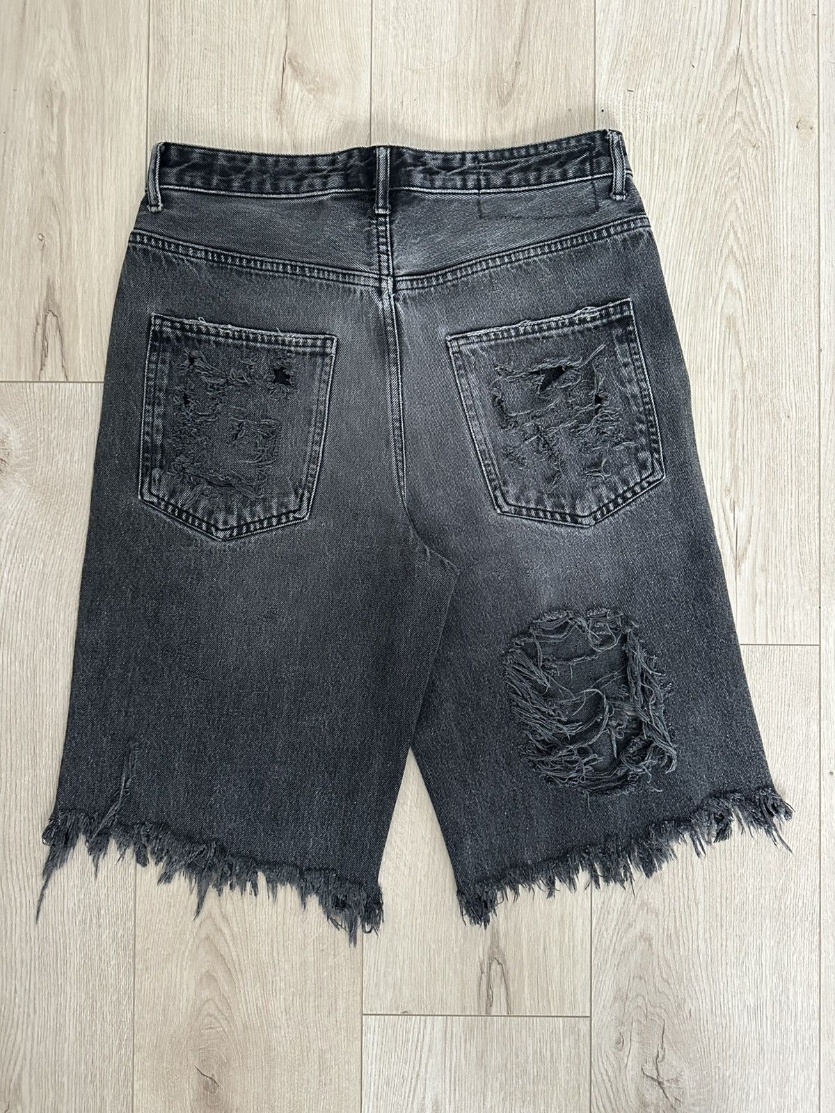 Other Zara x Custom Destressed Denim Shorts Size US 29 - 4 Thumbnail