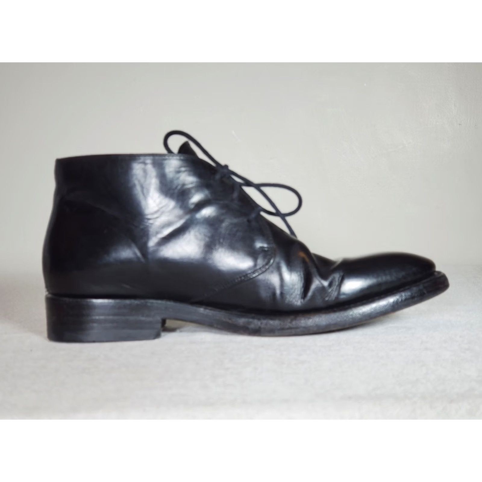 Frye FRYE Weston Lace Up Chukka Boots Black Leather 85042 BLK Men's US 9.5 D Size US 10 / EU 43 - 4 Thumbnail