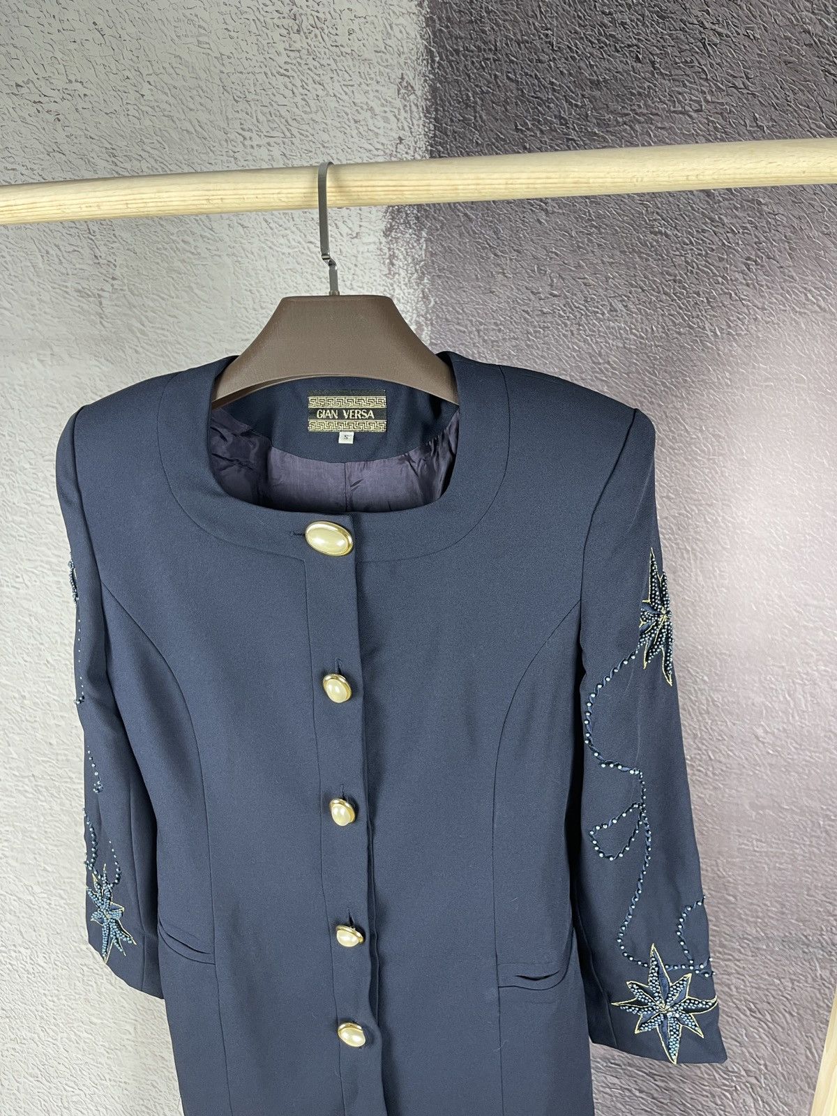 Versace Gian Versa Gianni Versace embroidery rhinestones jacket Size S / US 4 / IT 40 - 4 Thumbnail