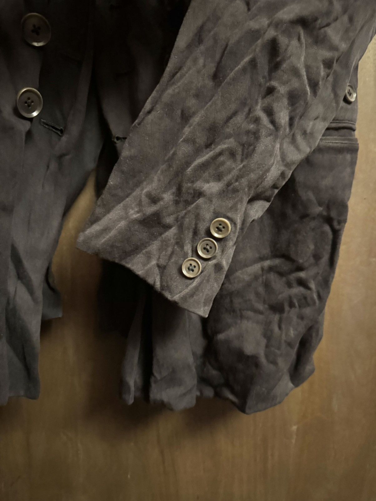 Yohji Yamamoto yohji yamamoto metal cotton navy textured jacket 3jp Size US M / EU 48-50 / 2 - 15 Thumbnail