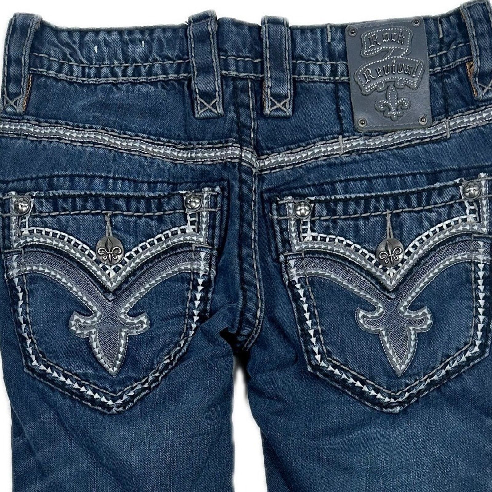 Rock Revival Rock Revival Womens Jeans Bootcut Embellished Denim Size 28 Size 28" / US 6 / IT 42 - 4 Thumbnail