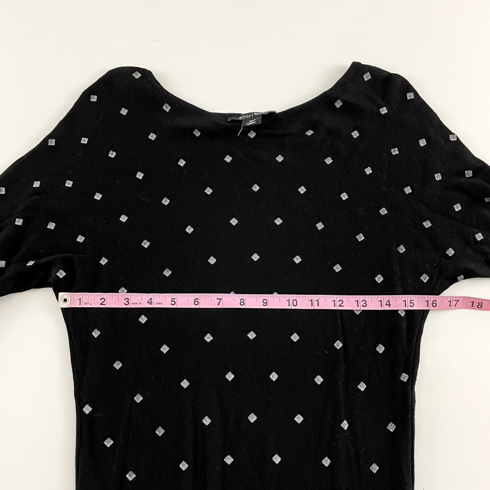 White House Black Market White House Black Market Sweater Top XS Black Polka Dot Pullover Women’s Shirt Ladies XS Black Polka Dot Sweater Top Size XS / US 0-2 / IT 36-38 - 3 Thumbnail