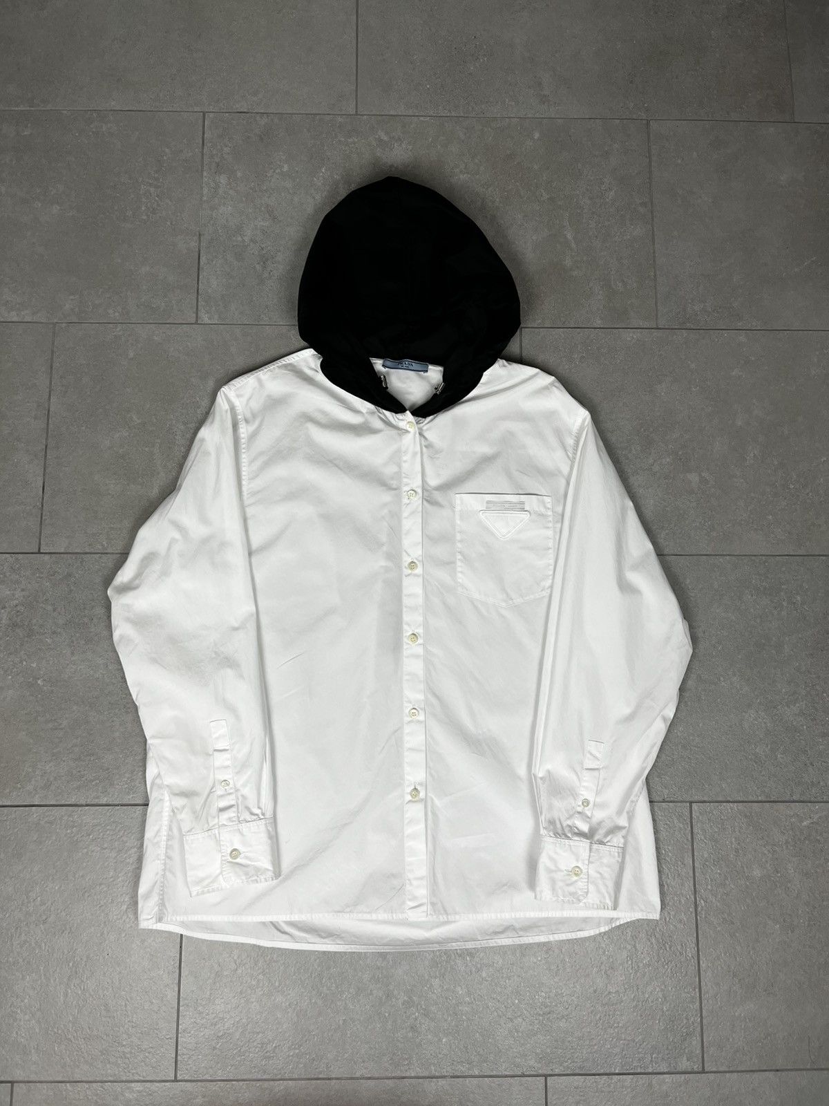 Prada Prada Hooded Shirt Size US S / EU 44-46 / 1 - 1 Thumbnail