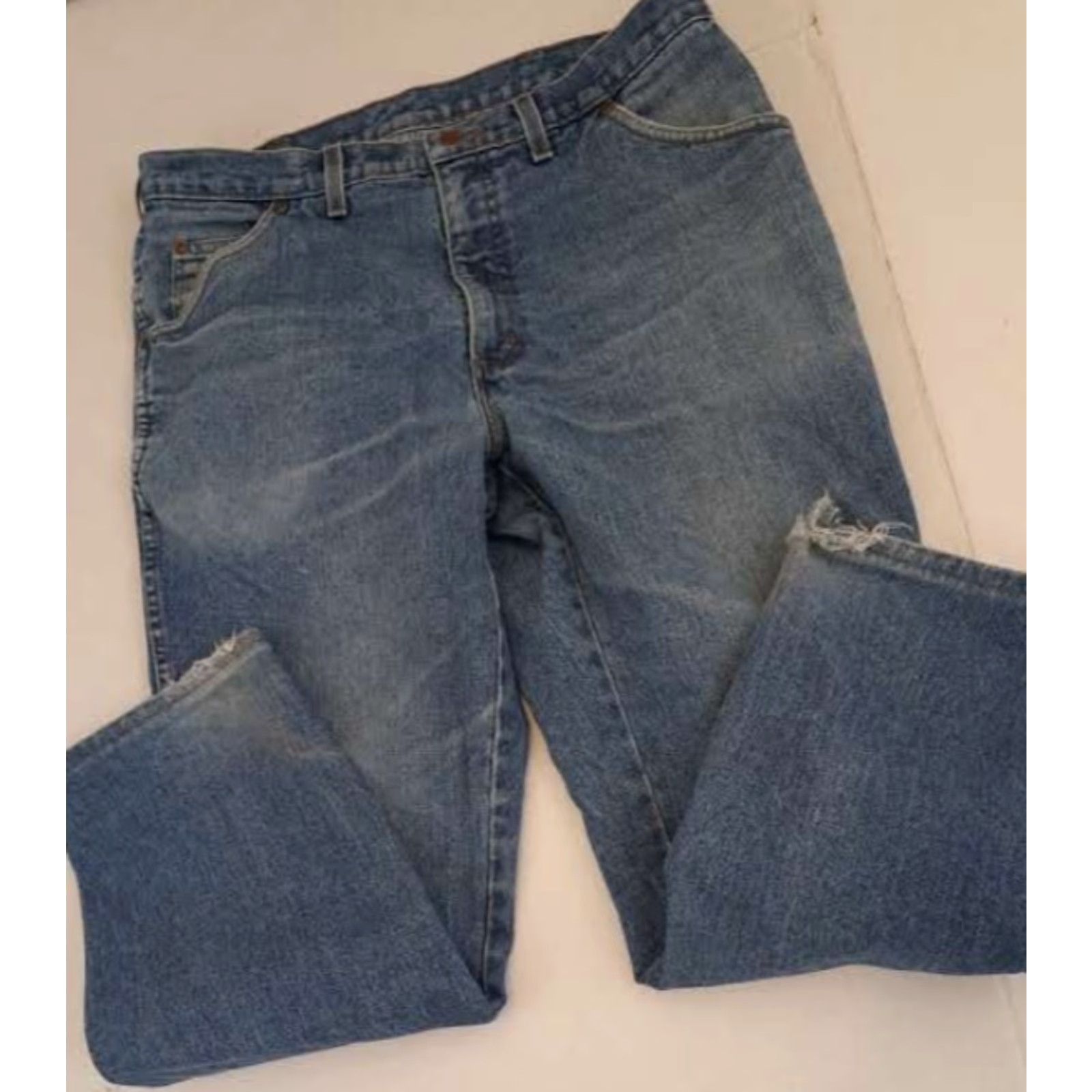 Lands' End VINTAGE Lands' End Denim Blue Jeans Men Pants 35 Regular Inseam 30 5-Pocket Denim Blue Size US 35 - 3 Thumbnail