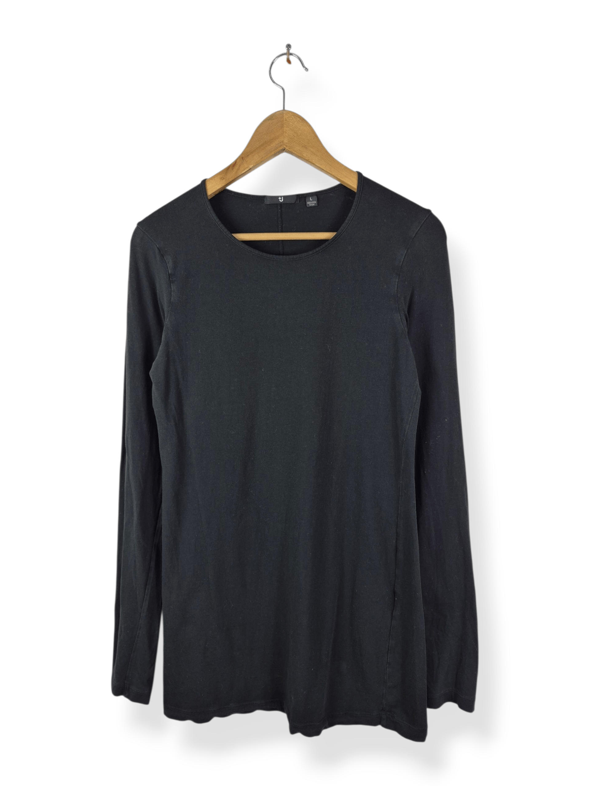 Jil Sander × Uniqlo 🔥 Uniqlo Jil Sander +J Longsleeves Plain Black Tops Size L / US 10 / IT 46 - 1 Thumbnail