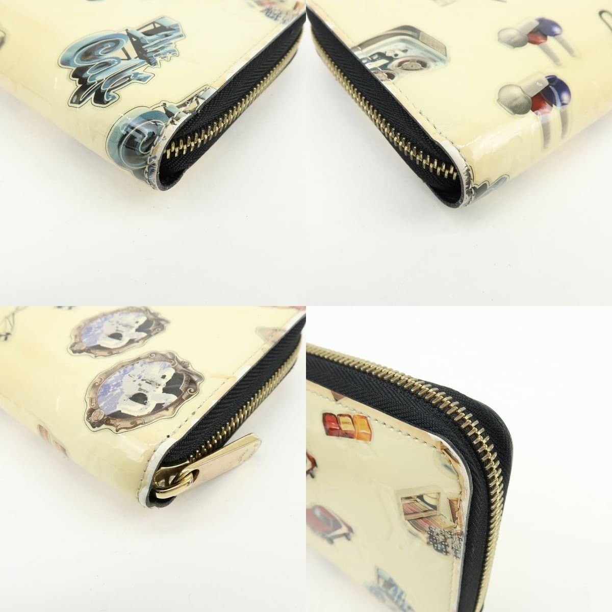 Louis Vuitton Louis Vuitton Zippy Wallet Sticker Print Patent Size ONE SIZE - 4 Thumbnail