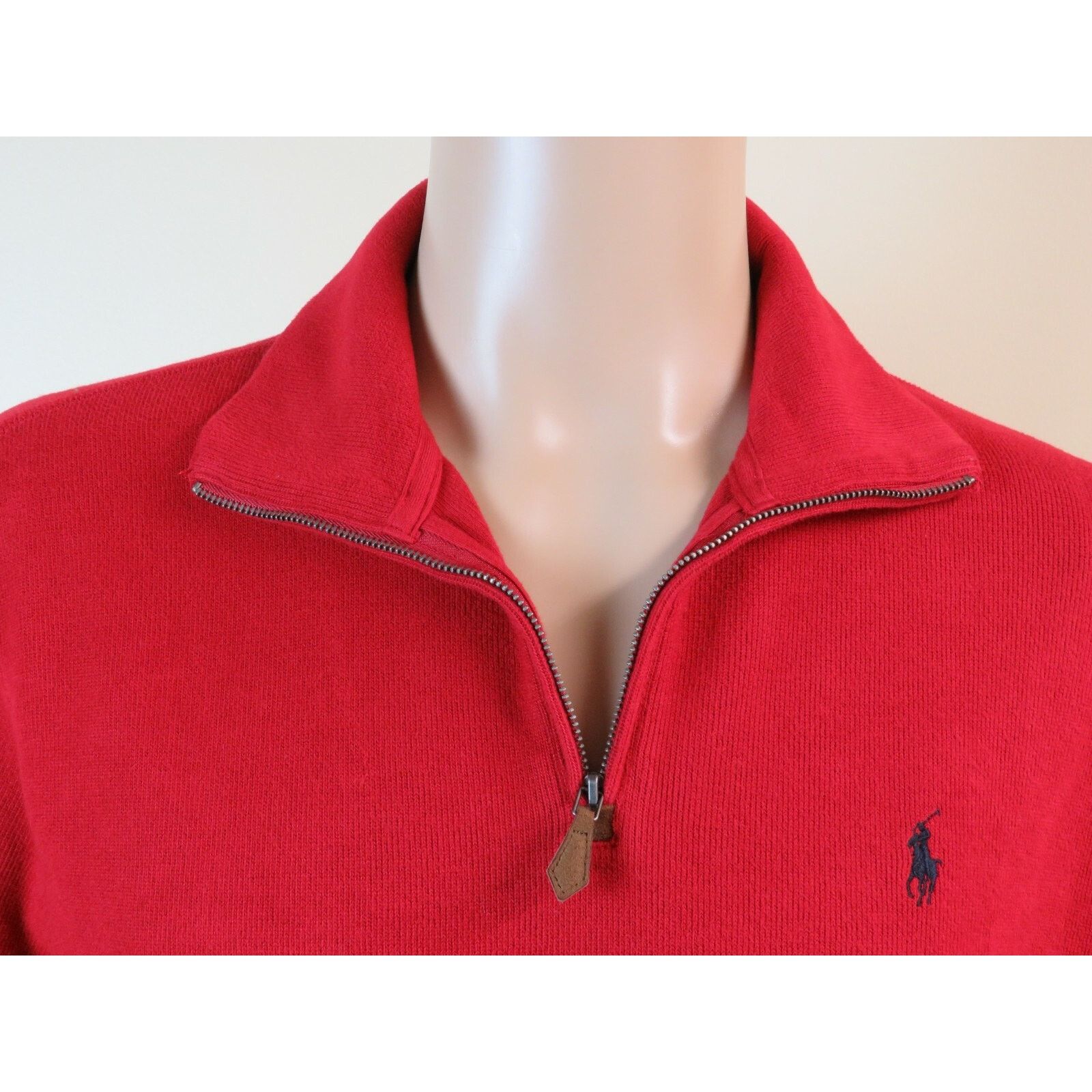 Ralph Lauren RALPH LAUREN POLO RED COTTON LONG SLEEVE 1/2 ZIP PULLOVER XL Size US XL / EU 56 / 4 - 4 Thumbnail