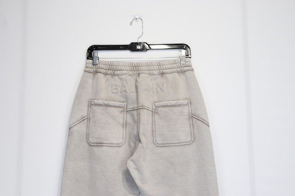 Balmain o1rshd1 Bike Drawstring Jogger / Sweatpants in Grey(White) Size US 32 / EU 48 - 7 Thumbnail