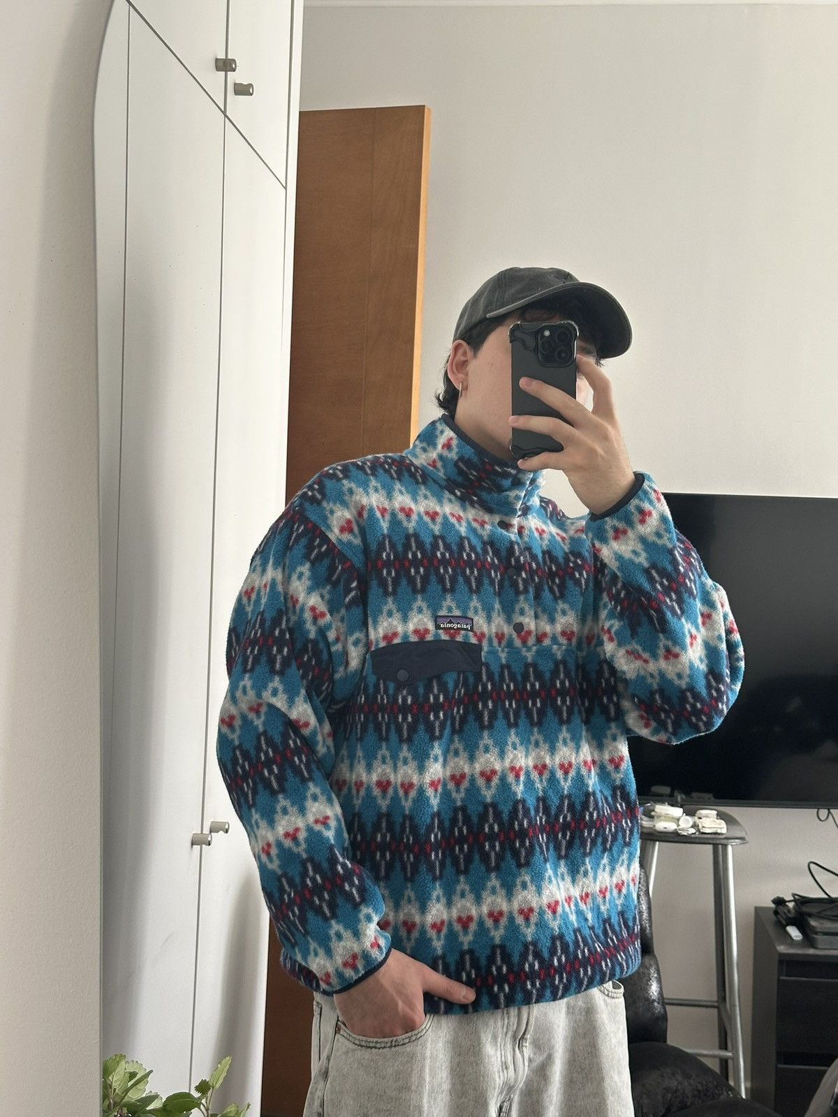 Patagonia Patagonia Synchilla Snap-T Fleece – Blue/Nordic Pattern Size US L / EU 52-54 / 3 - 2 Thumbnail