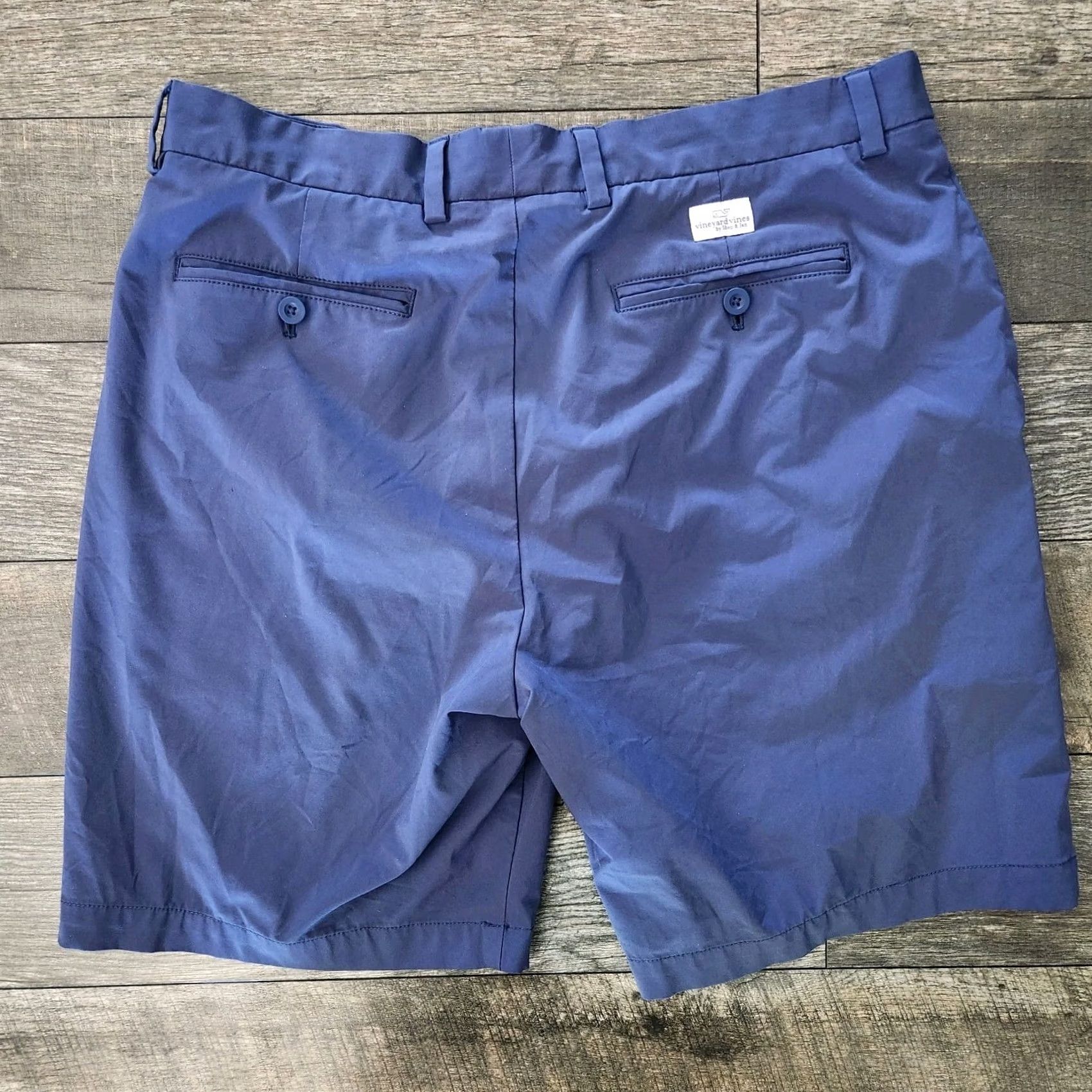 Vineyard Vines Vineyard Vines Breaker Shorts Mens 35 9" Blue Performance Golf Outdoors Chino Pockets Slash Pocket Regular Rise Mid 9 in Vintage No Dept Men Size US 35 - 6 Thumbnail