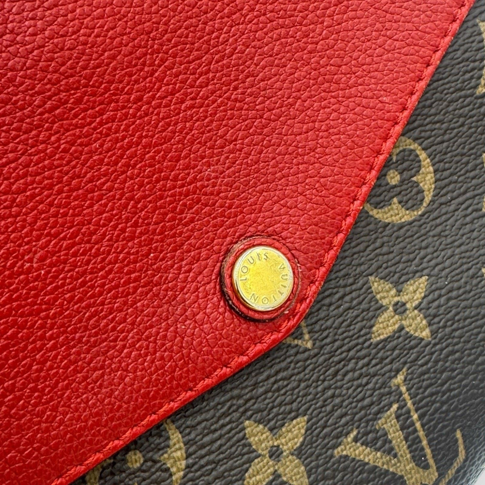 Louis Vuitton authentic Monogram Twice Crossbody Bag With Red Leather Size ONE SIZE - 5 Thumbnail