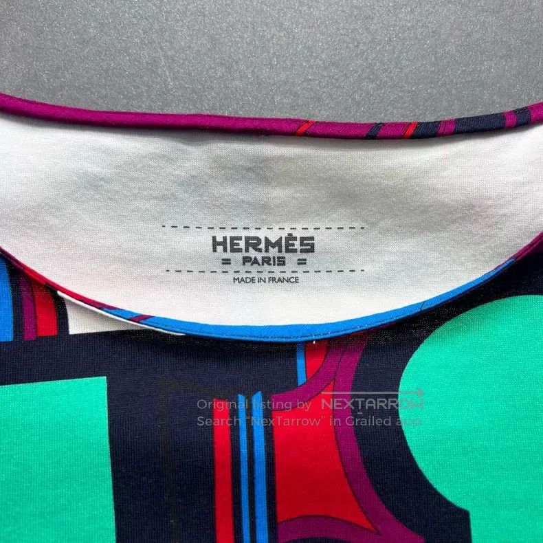 Hermes Hermes Full Print Color Block Short Sleeve Size XXS / US 00 / IT 34 - 3 Thumbnail