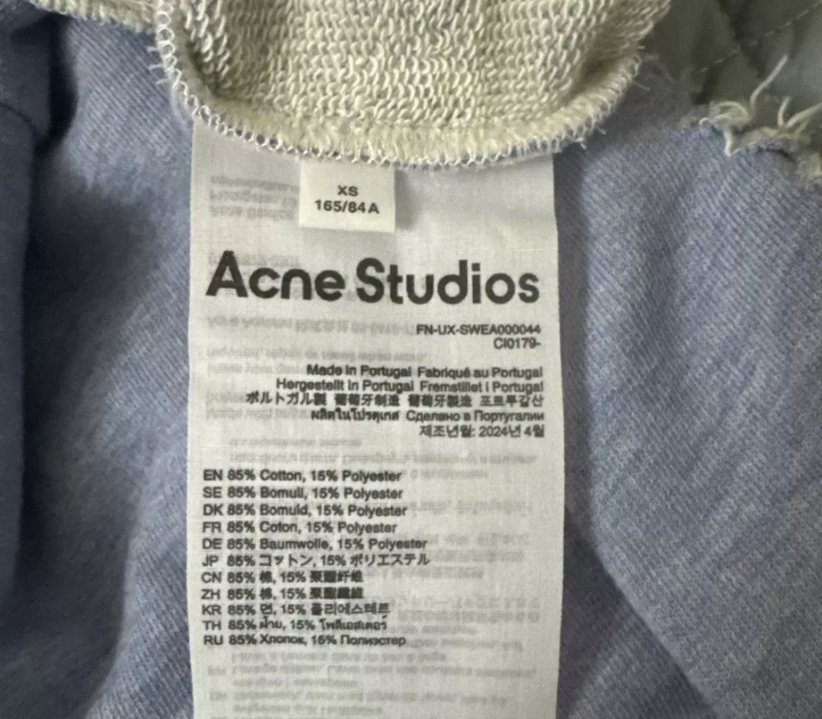 Acne Studios Acne studios Blue-gray ripped hoodie Size US XS / EU 42 / 0 - 3 Thumbnail