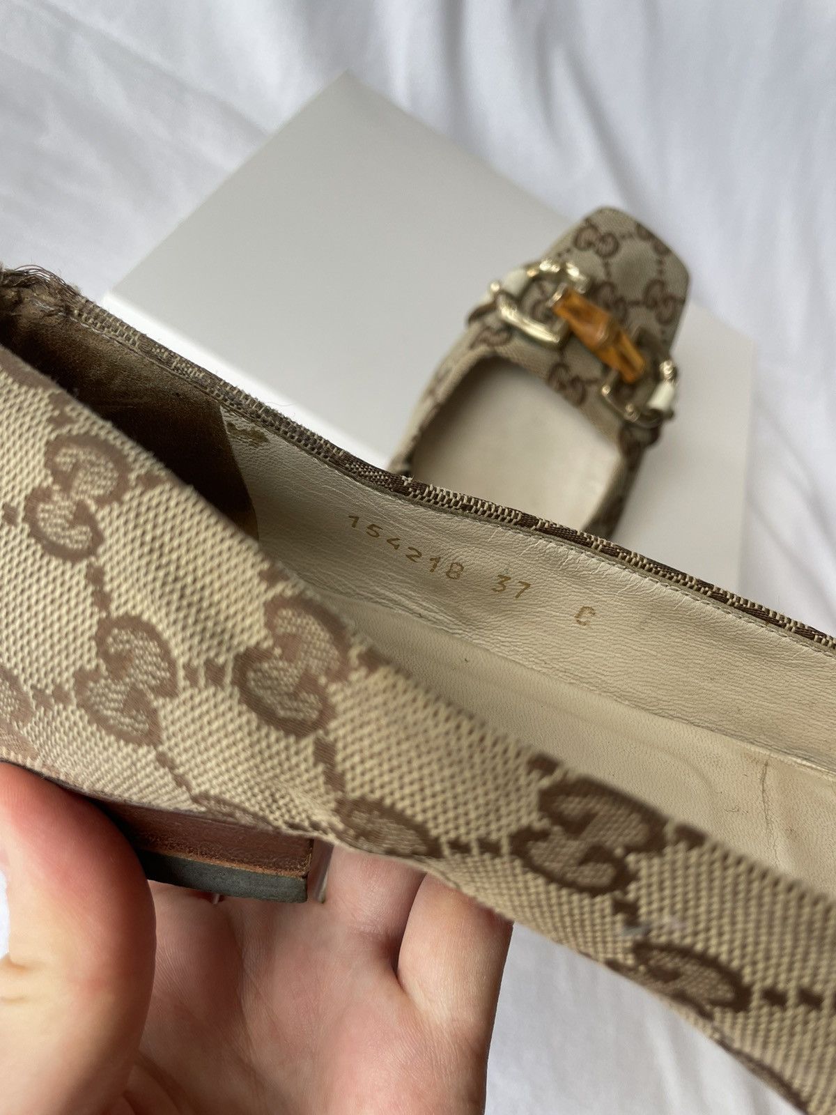 Gucci × Tom Ford × Vintage GUCCI MONOGRAM VINTAGE low-top shoes Tom Ford era , size 37C Size US 7 / IT 37 - 16 Thumbnail