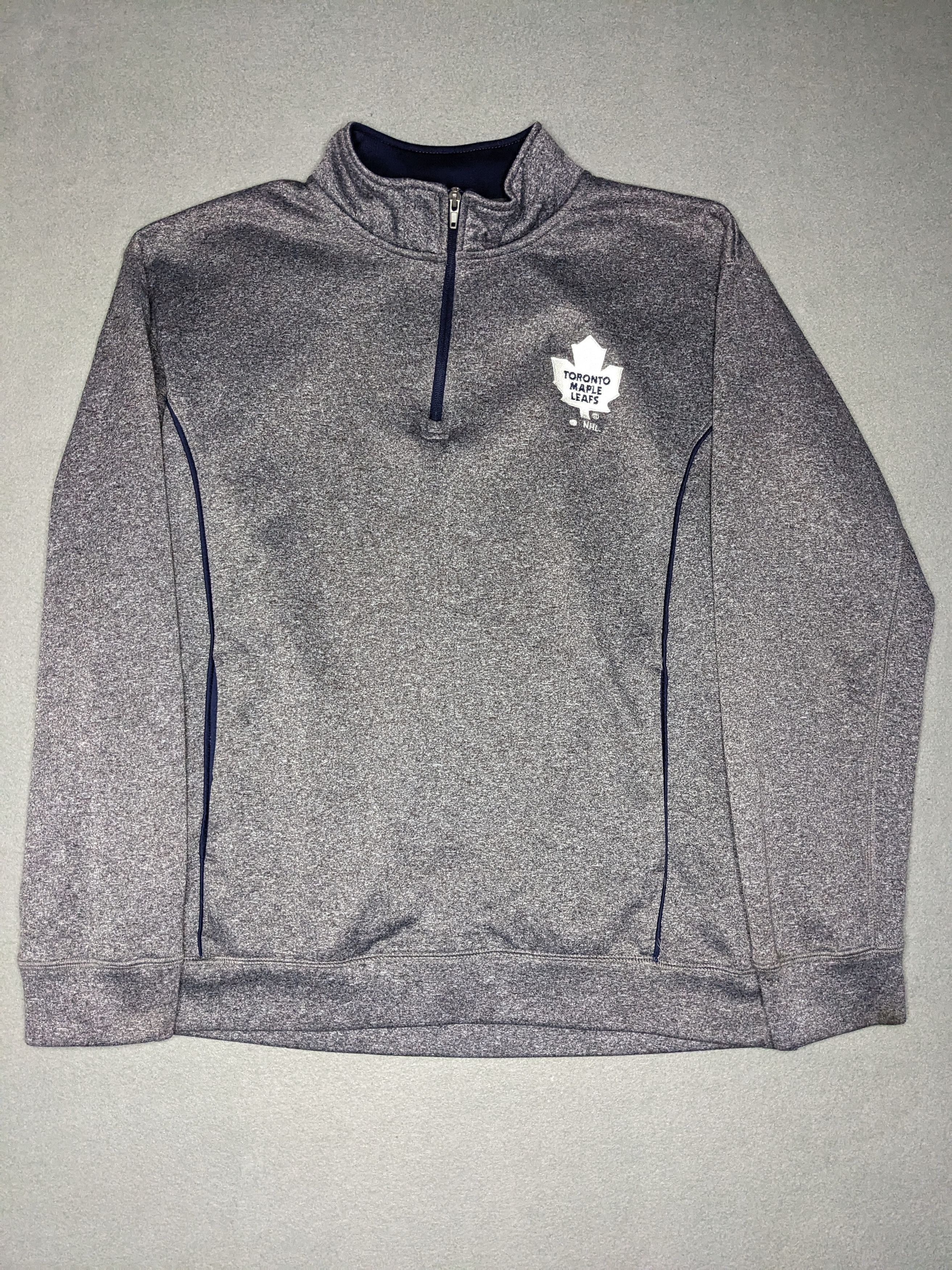 NHL VINTAGE Toronto Maple Leafs 1/4 Zip Sweatshirt Large Y2K NHL Size US L / EU 52-54 / 3 - 2 Thumbnail