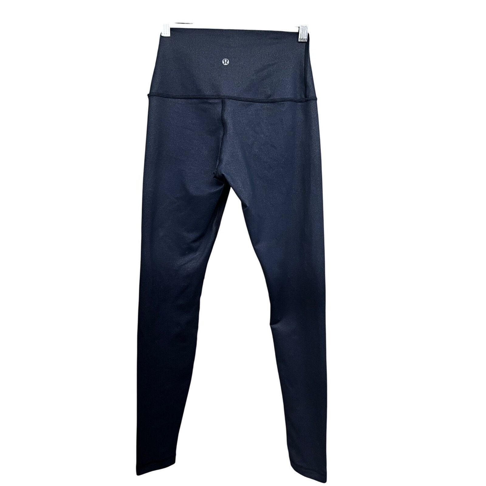 Lululemon Lululemon Wunder Under Faux Denim Textured Blue Leggings 6 Size 28" / US 6 / IT 42 - 2 Thumbnail