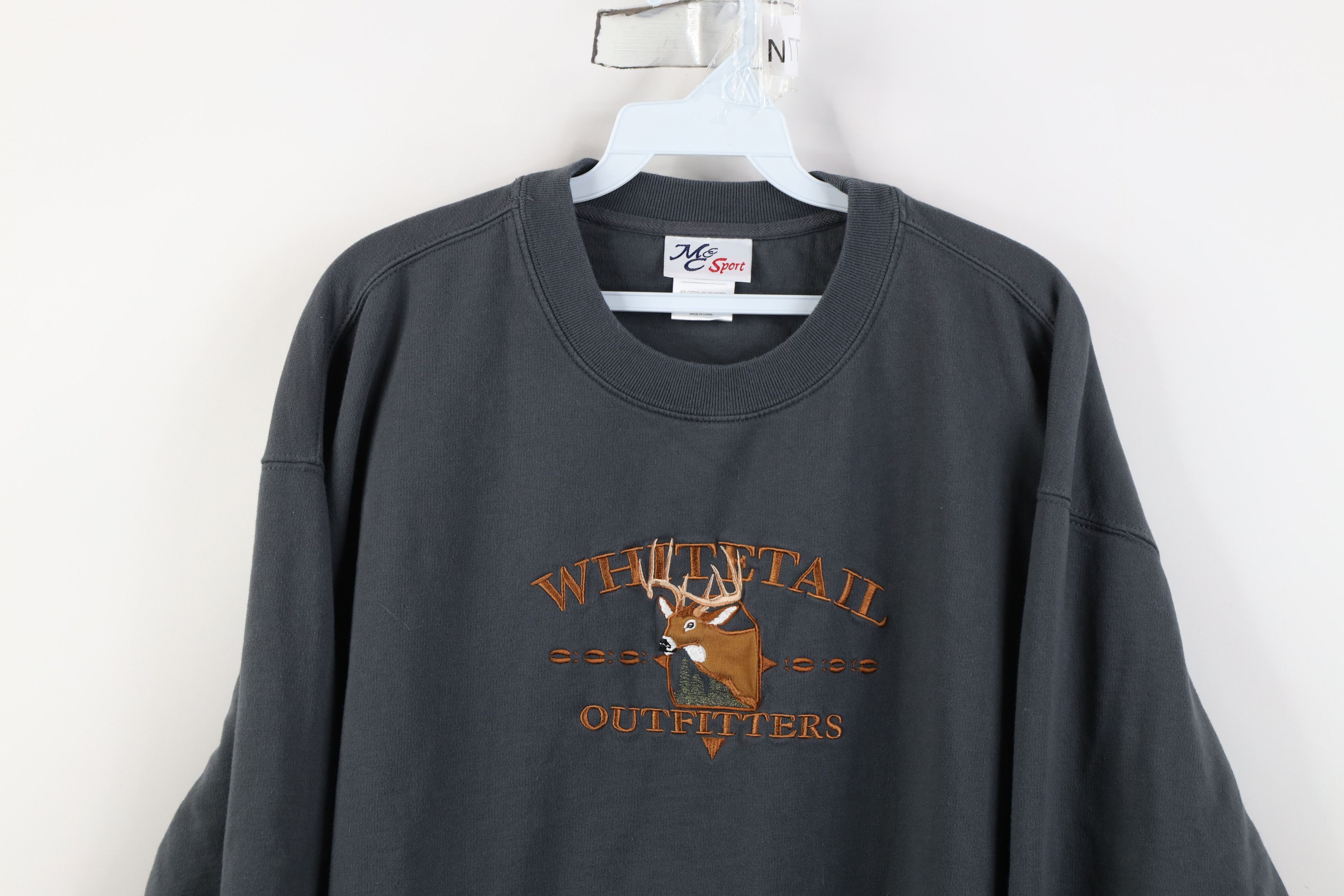 Vintage Vintage 90s Streetwear Nature Deer Whitetail Buck Sweatshirt Size XL / US 12-14 / IT 48-50 - 2 Thumbnail
