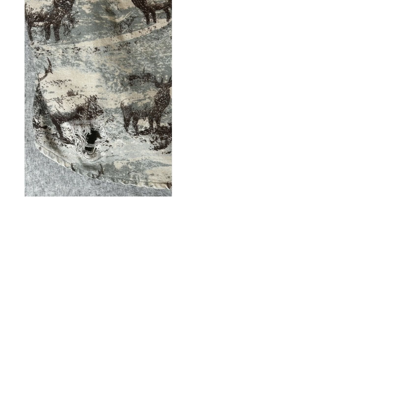 Vintage Cabela's Deerskin Soft Chamois Shirt Mens XLT Long Sleeve Button-Up Print Deer Graphic Casual Fall Hunting Outdoors Gray/Beige 100% Cotton Size US XL / EU 56 / 4 - 9 Thumbnail