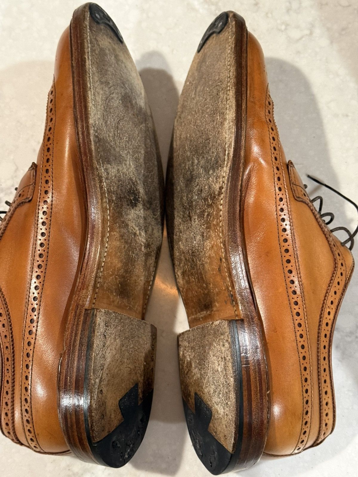 Alden × J.Crew Alden 97641 Burnished Tan Calfskin Long Wing Blucher Size US 10.5 / EU 43-44 - 3 Thumbnail