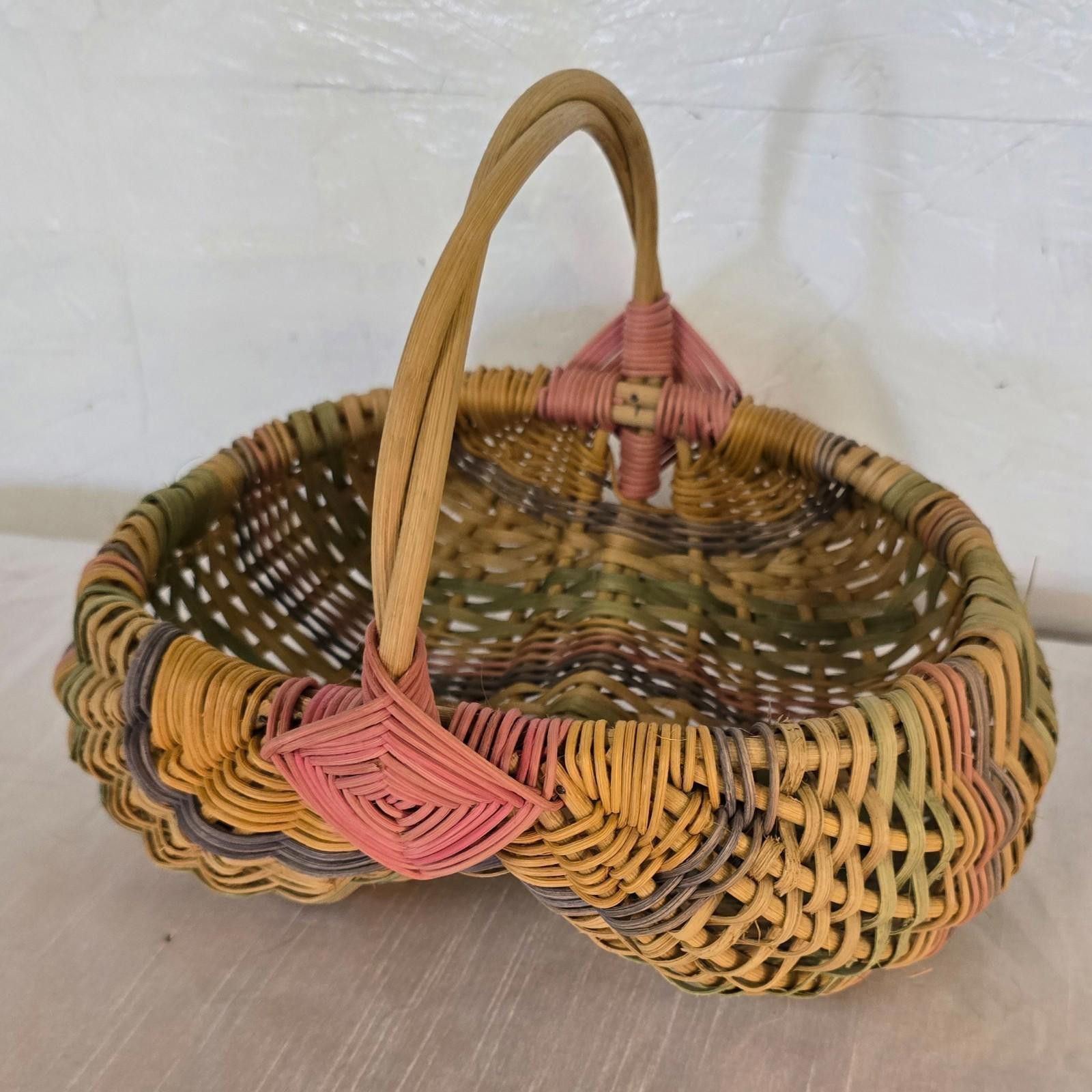 The Unbranded Brand Egg Gathering Buttock Basket 11" x 8" x 8" Vintage Find Size ONE SIZE - 6 Thumbnail