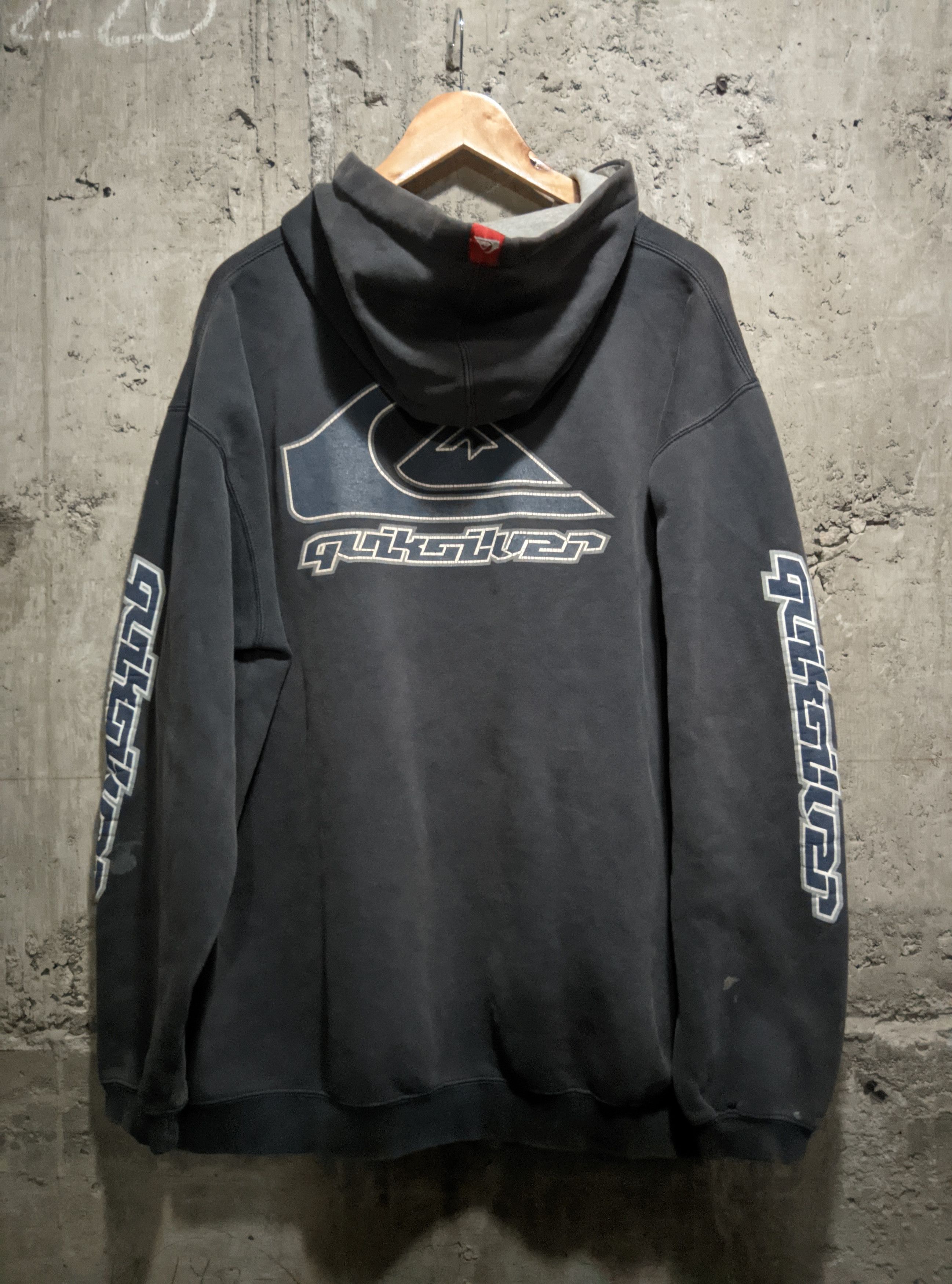 Vintage Vintage 90s quiksilver distressed y2k surf hoodie Size US XL / EU 56 / 4 - 2 Thumbnail
