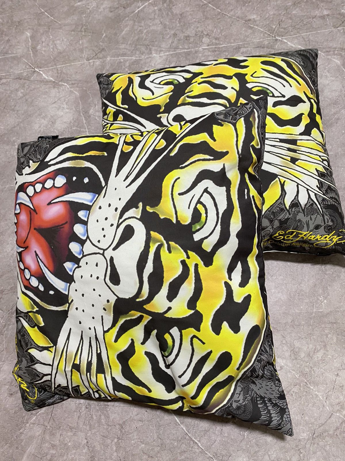 Ed Hardy Vintage Y2K Ed Hardy by Christian Audigier Two Pillow Rare Size ONE SIZE - 11 Thumbnail