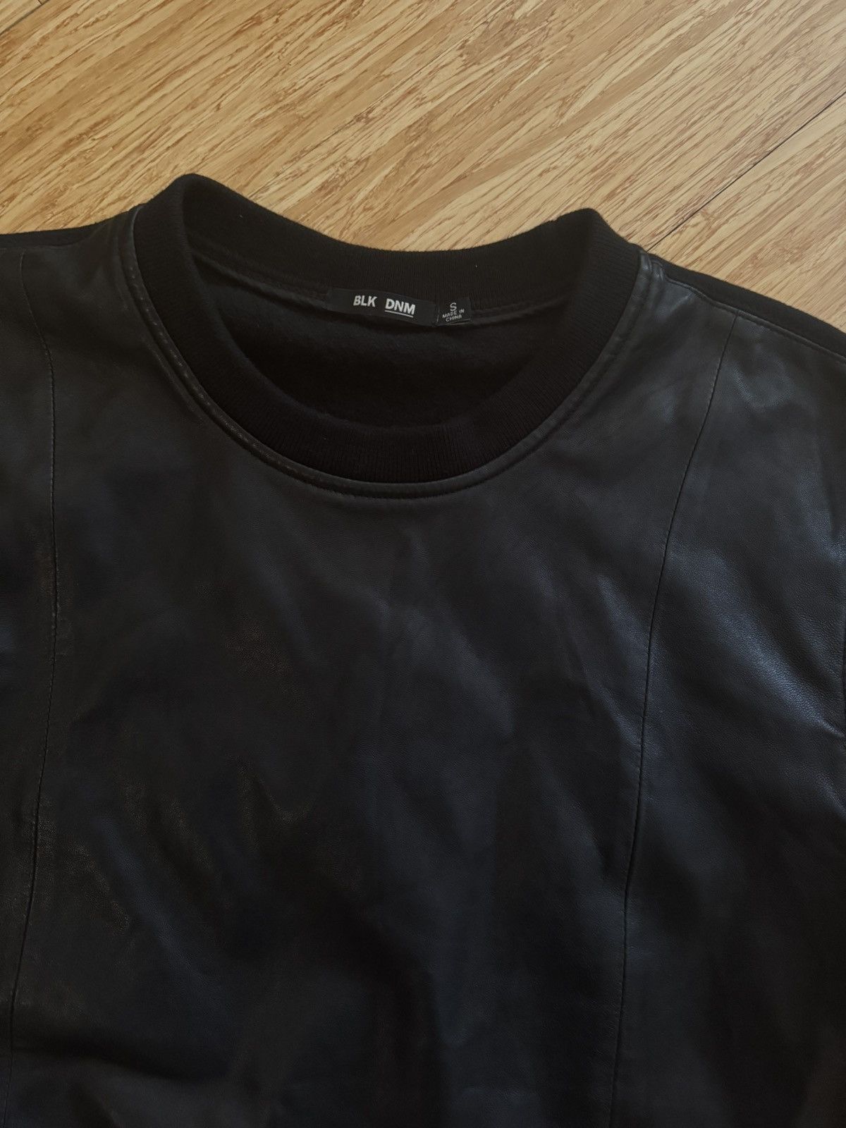 Blk Dnm Leather panel sweatshirt Size US M / EU 48-50 / 2 - 2 Thumbnail