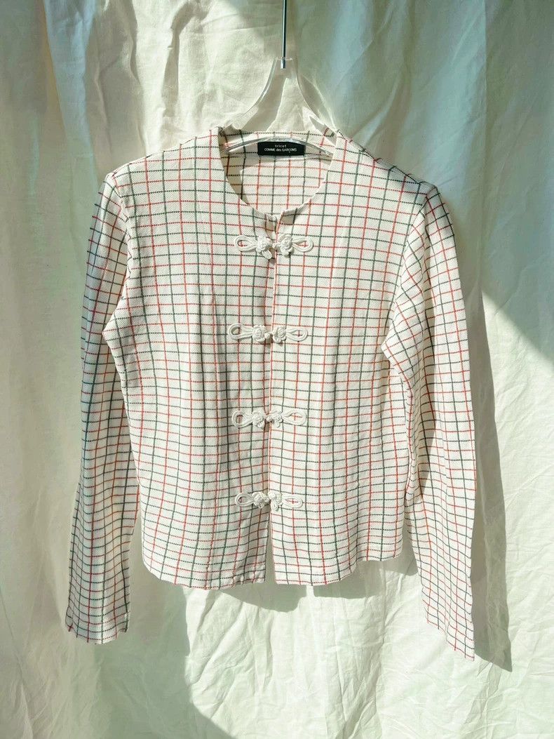 Comme des Garcons Comme Des Garcons Chinese style buckled red and green plai Size S / US 4 / IT 40 - 1 Thumbnail