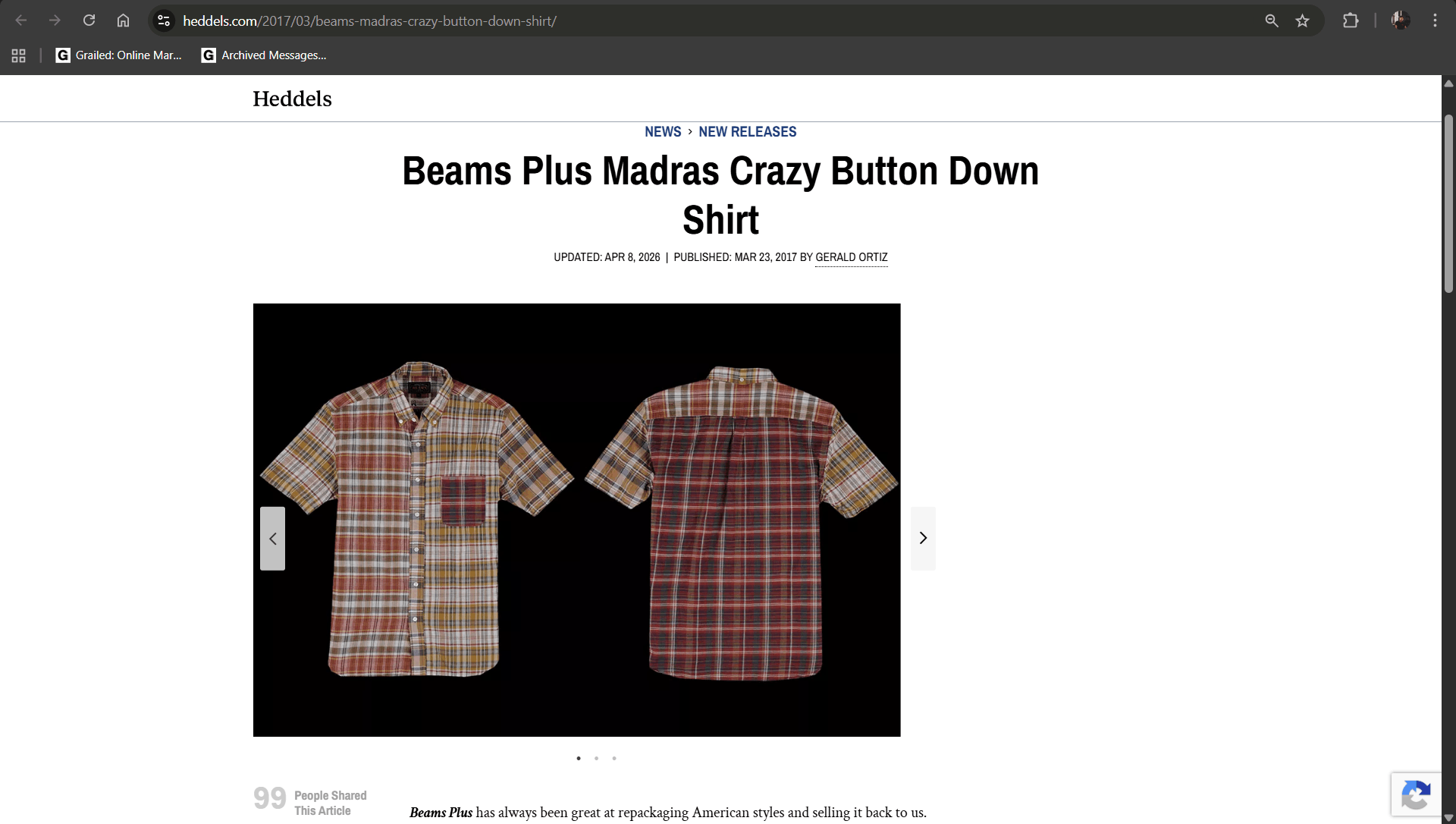 Beams Plus Beams Plus Madras Crazy Button Down Shirt Patchwork American Size US S / EU 44-46 / 1 - 9 Thumbnail