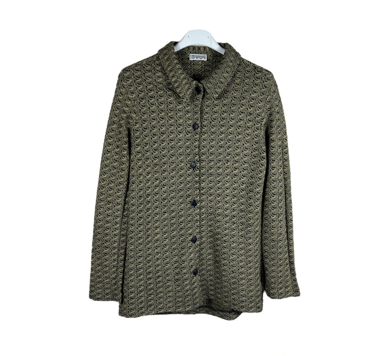Missoni Vintage 90s Missoni Sport wool knit button up shirt pattern Size M / US 6-8 / IT 42-44 - 1 Thumbnail