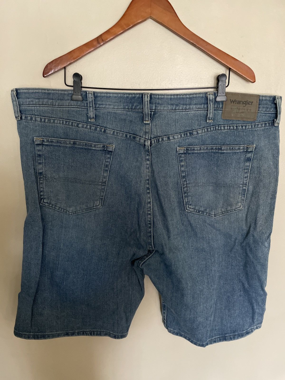 Designer × Vintage × Wrangler Wrangler Denim Blue Jean Shorts Jorts Waist 42X10” vintage 🔥 Size US 42 / EU 58 - 8 Thumbnail