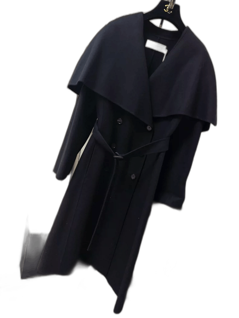 Dior Black Double-Breasted Cape Coat by Dior Size M / US 6-8 / IT 42-44 - 1 Thumbnail