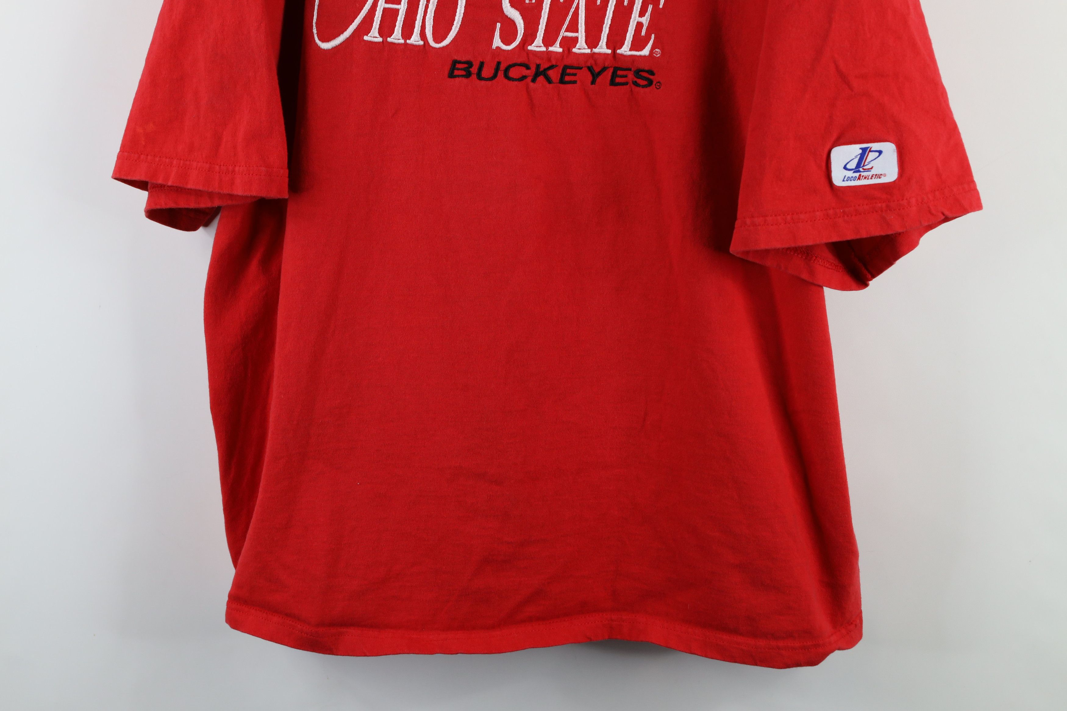 Vintage Vintage 90s Spell Out Ohio State University T-Shirt Red Size US XL / EU 56 / 4 - 3 Thumbnail