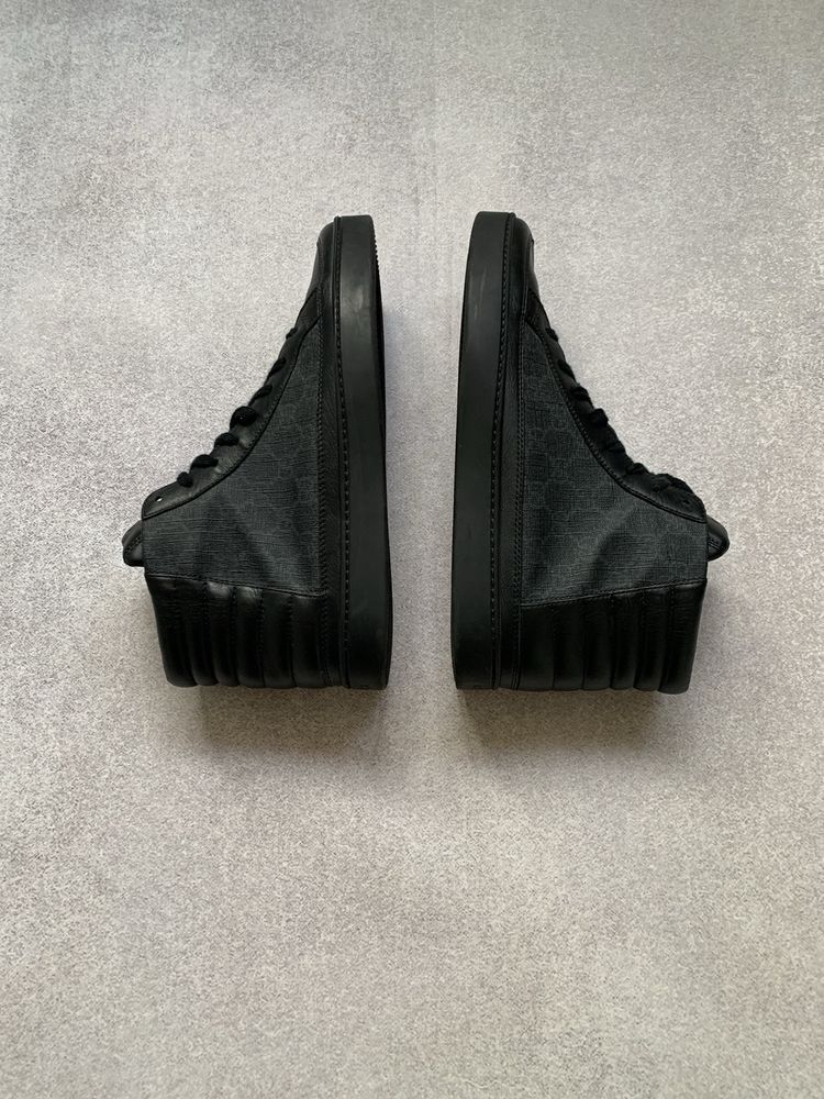 Gucci Gucci Monogram Supreme High Top Sneakers Leather Shoes Size US 9.5 / EU 42-43 - 1 Thumbnail