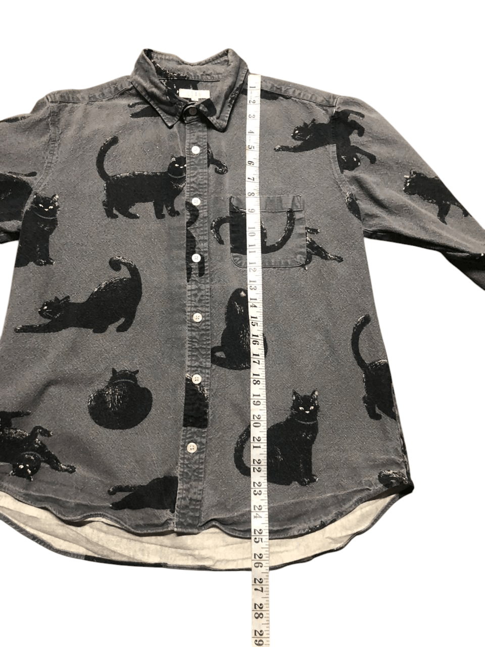 Japanese Brand Vintage CIAO Full Print Cat Long Sleeve Shirt Cropped Size US M / EU 48-50 / 2 - 12 Thumbnail