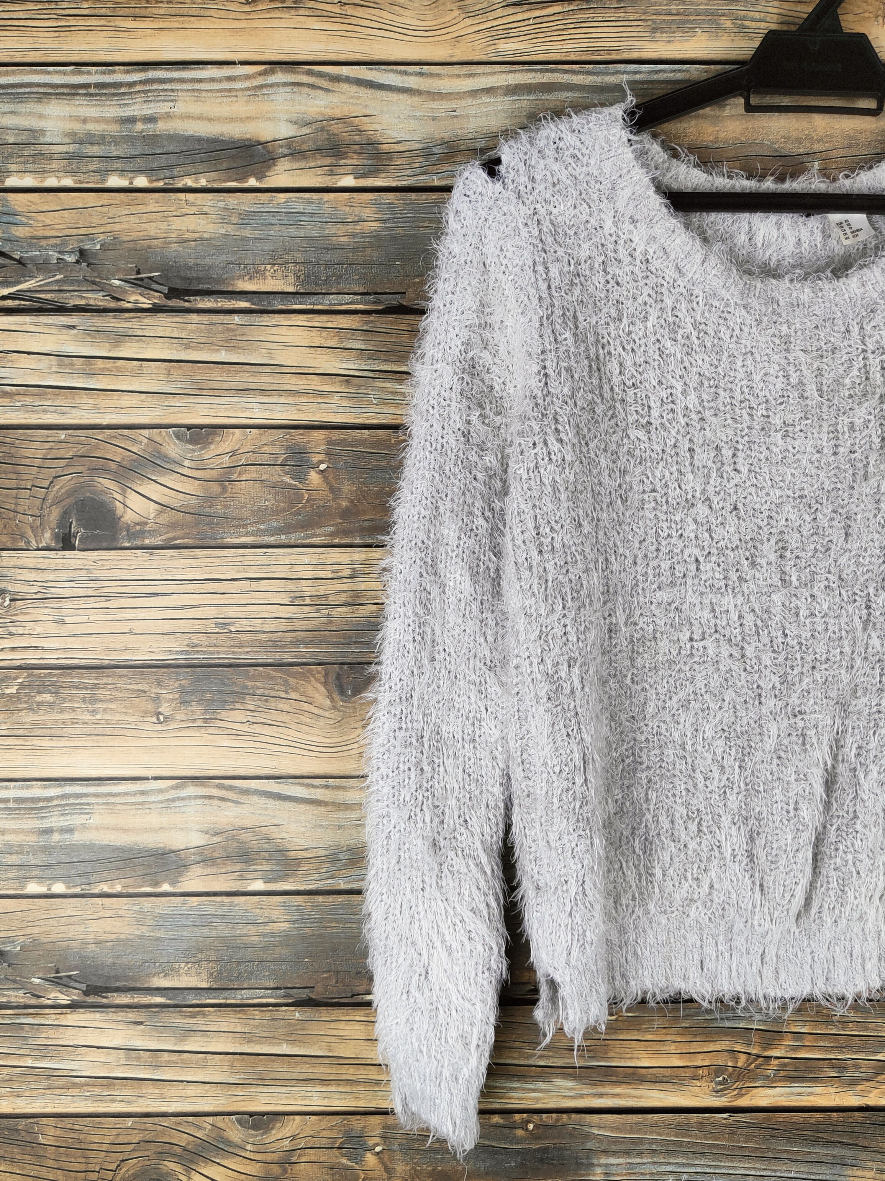 Japanese Brand DL Japanese Brand Gray Fur Mohair Knitwear #46-468 Size XS / US 0-2 / IT 36-38 - 4 Thumbnail