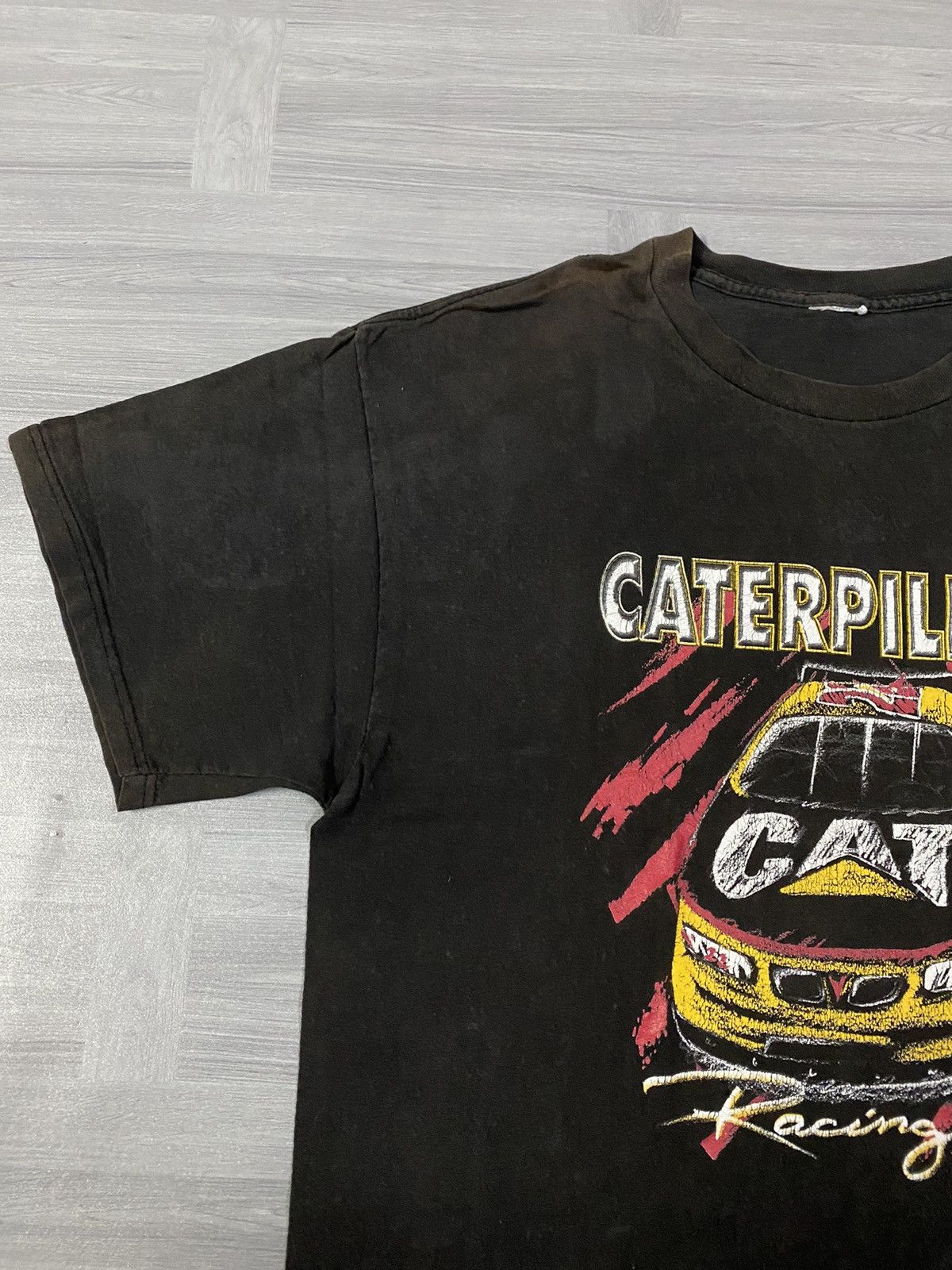 NASCAR Vintage 90s Caterpillar Racing Nascar T Shirt Size US XL / EU 56 / 4 - 6 Thumbnail
