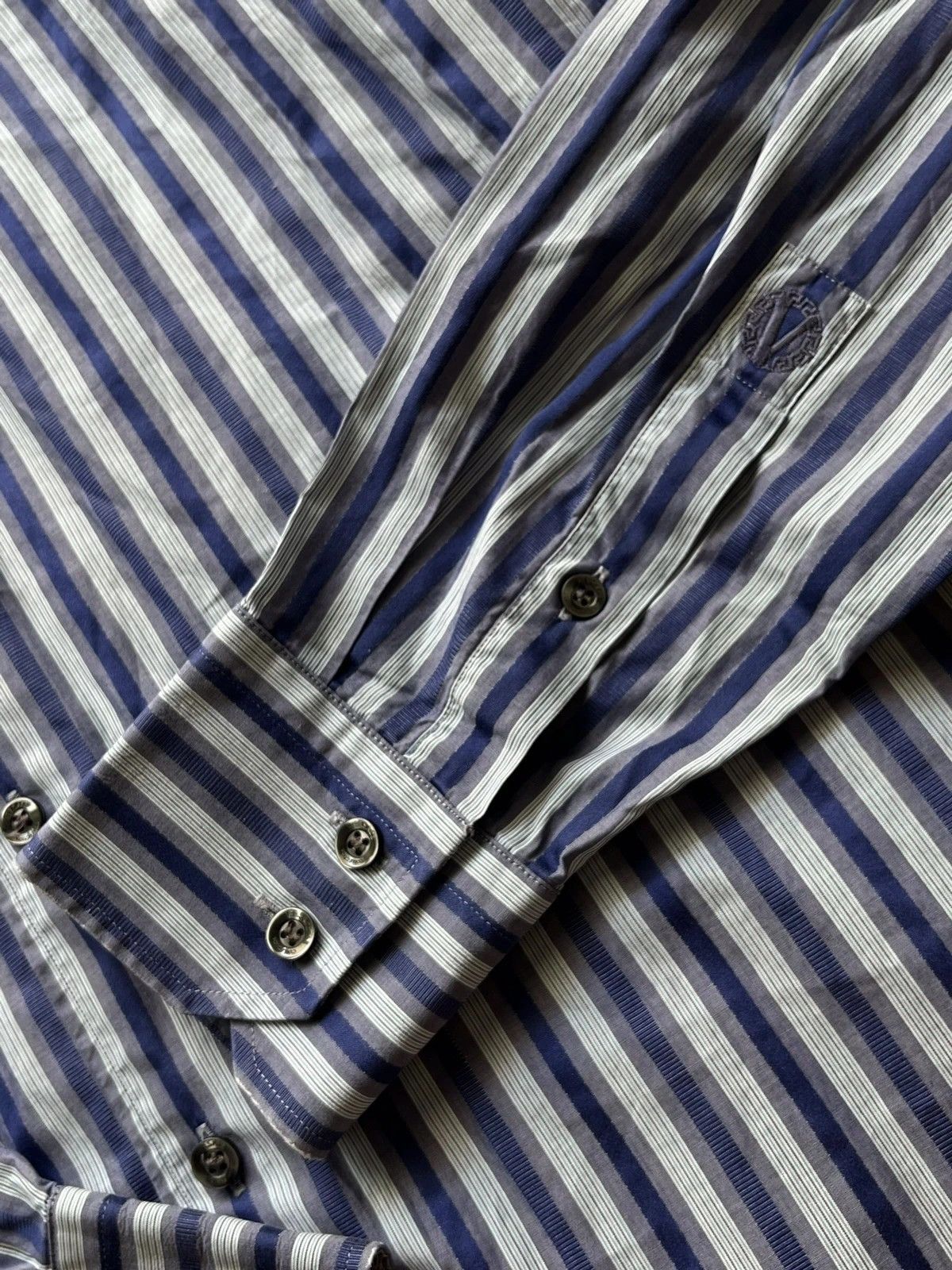 Versace Versace Collection Size 15 1/2 | 39 L Shirt Stripped 2010s Size US L / EU 52-54 / 3 - 9 Thumbnail