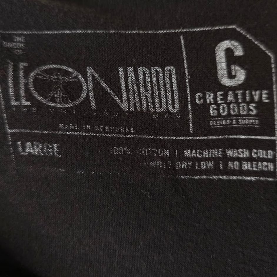 Vintage Mona Lisa T Shirt Mens Size Large Black Leonardo Da Vinci Universal Man Art Tee Size US L / EU 52-54 / 3 - 6 Thumbnail