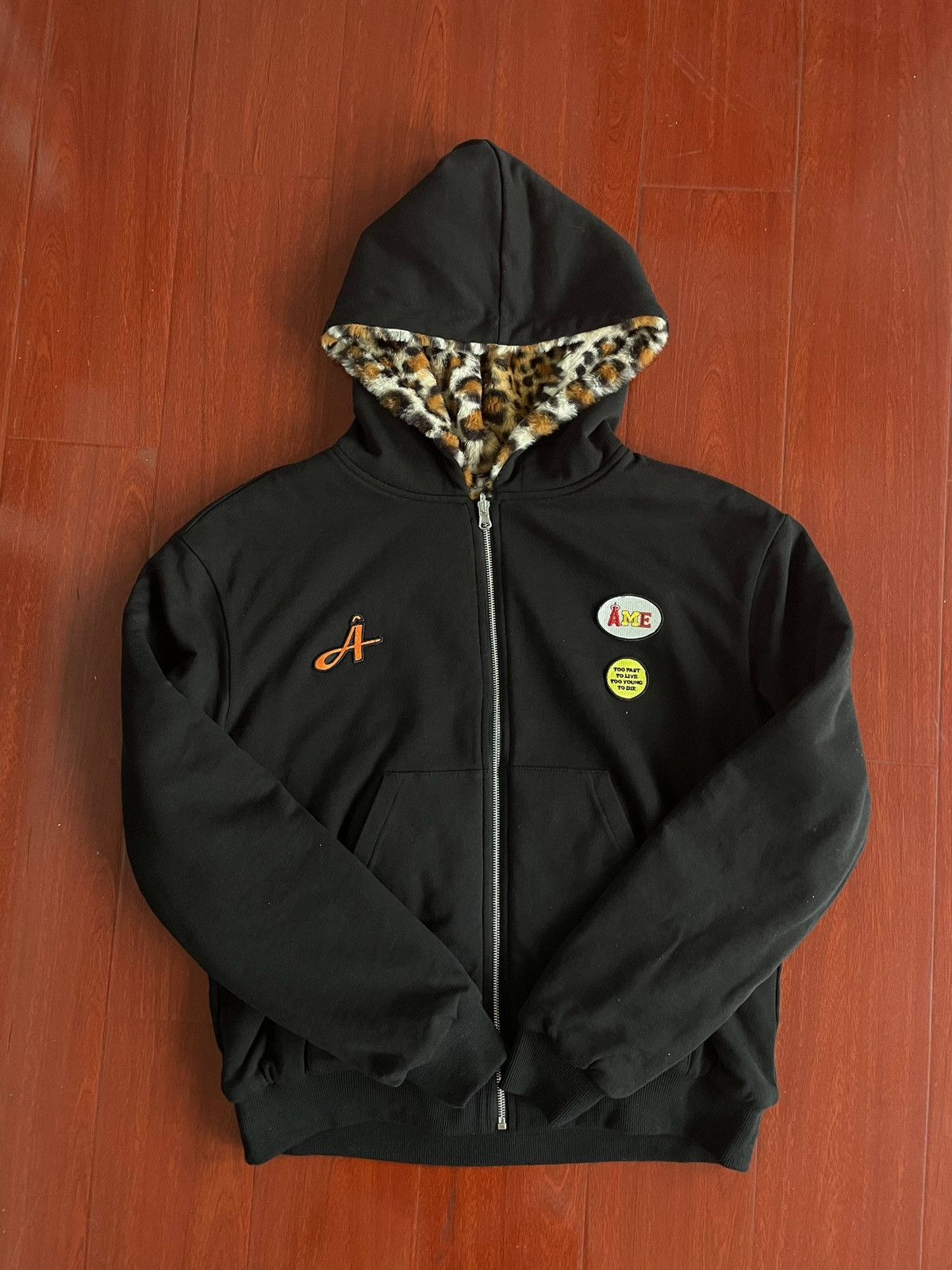 Cheetah print zip up hoodie deals