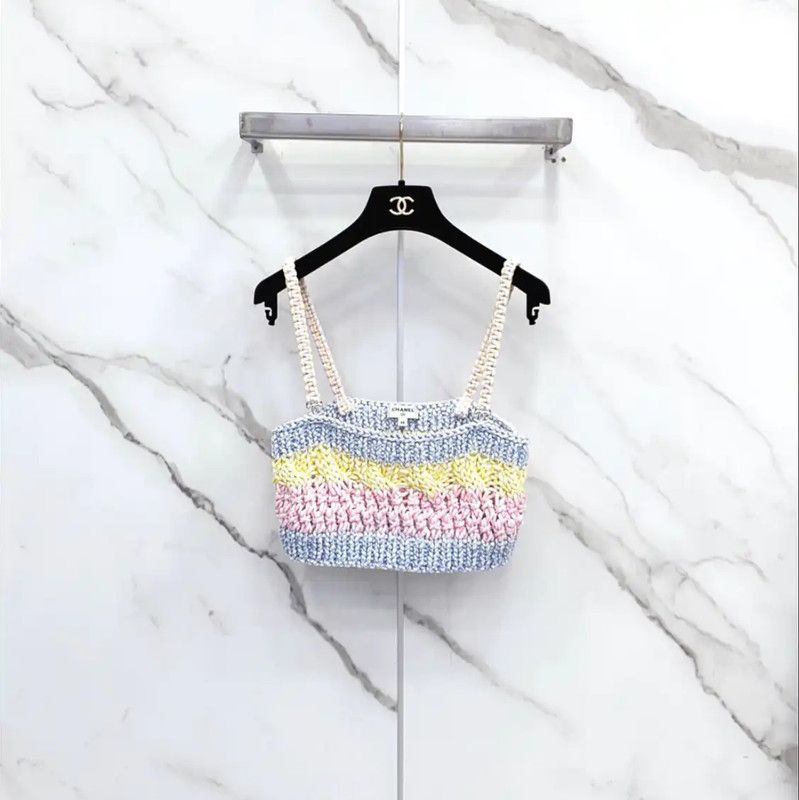 Chanel Colorful Cotton Blend Women's T-Shirt 0089