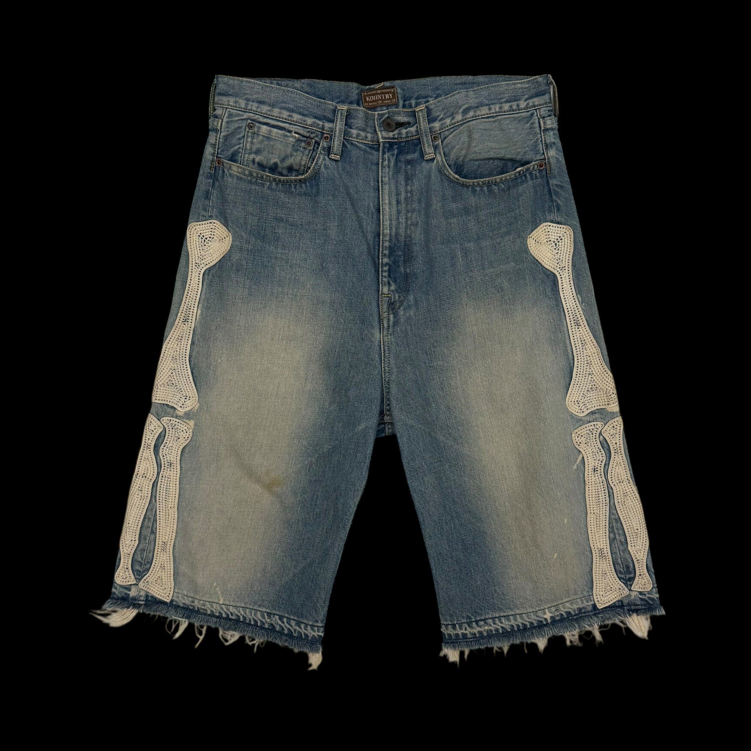 kapital ボーンデニム ブラック 32 kapital キャピタル ボーンショーツ