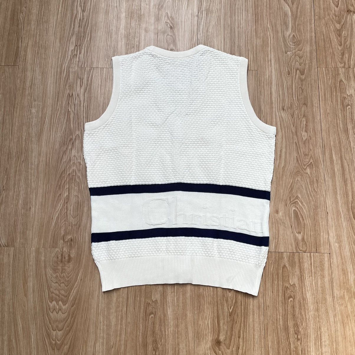 Christian Dior Monsieur × Designer Christian Dior Sports Vest Knitwear Big Script Logo UNISEX Size US M / EU 48-50 / 2 - 2 Thumbnail