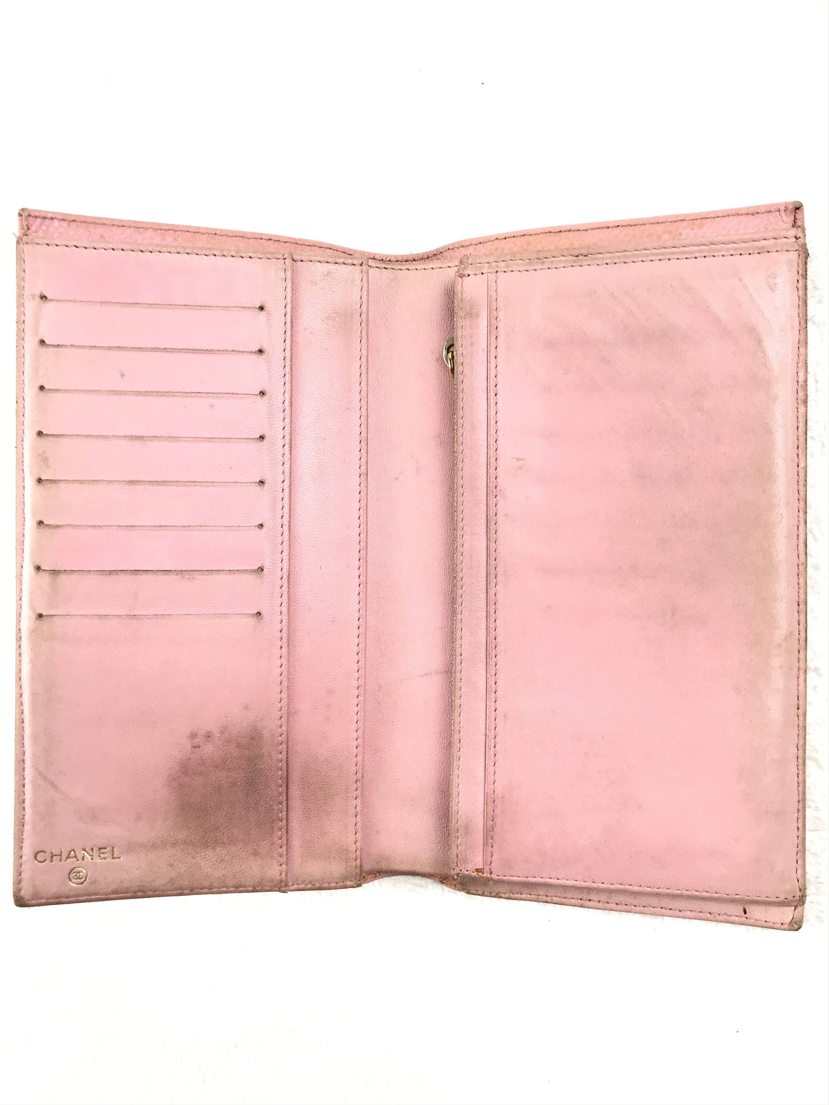 Chanel Vintage Chanel Pink CC Logo Caviar Leather Wallet With Box Size ONE SIZE - 8 Thumbnail
