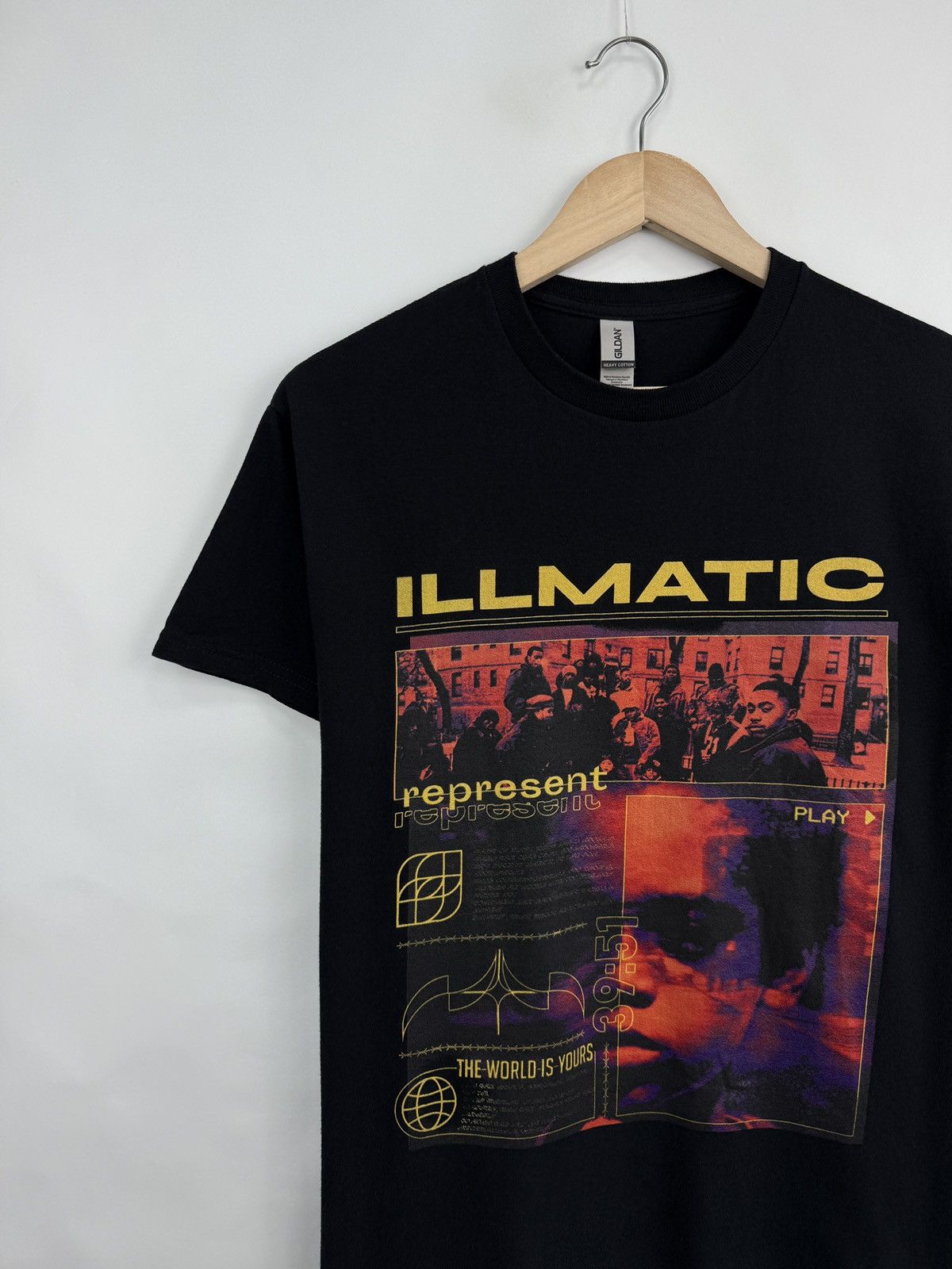 Band Tees × Rap Tees 🇺🇸 NAS ILLMATIC Rap Columbia Records T-Shirt Rare Retro Y2K Size US M / EU 48-50 / 2 - 2 Thumbnail